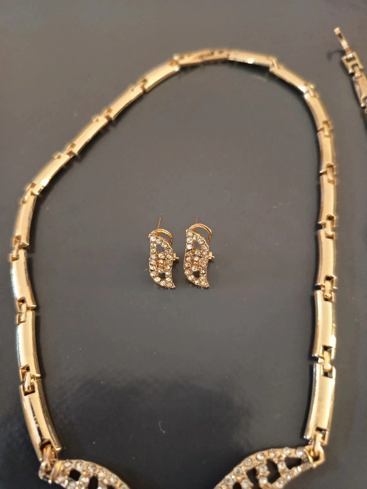 Conjunto de 3 peças dourado e strass – photo 3